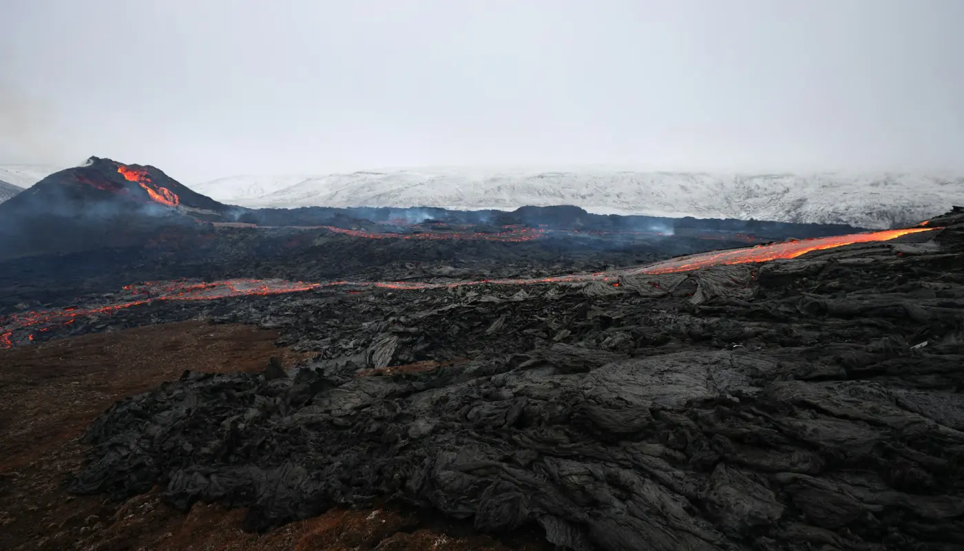 Randonnée autour du volcan d'Islande